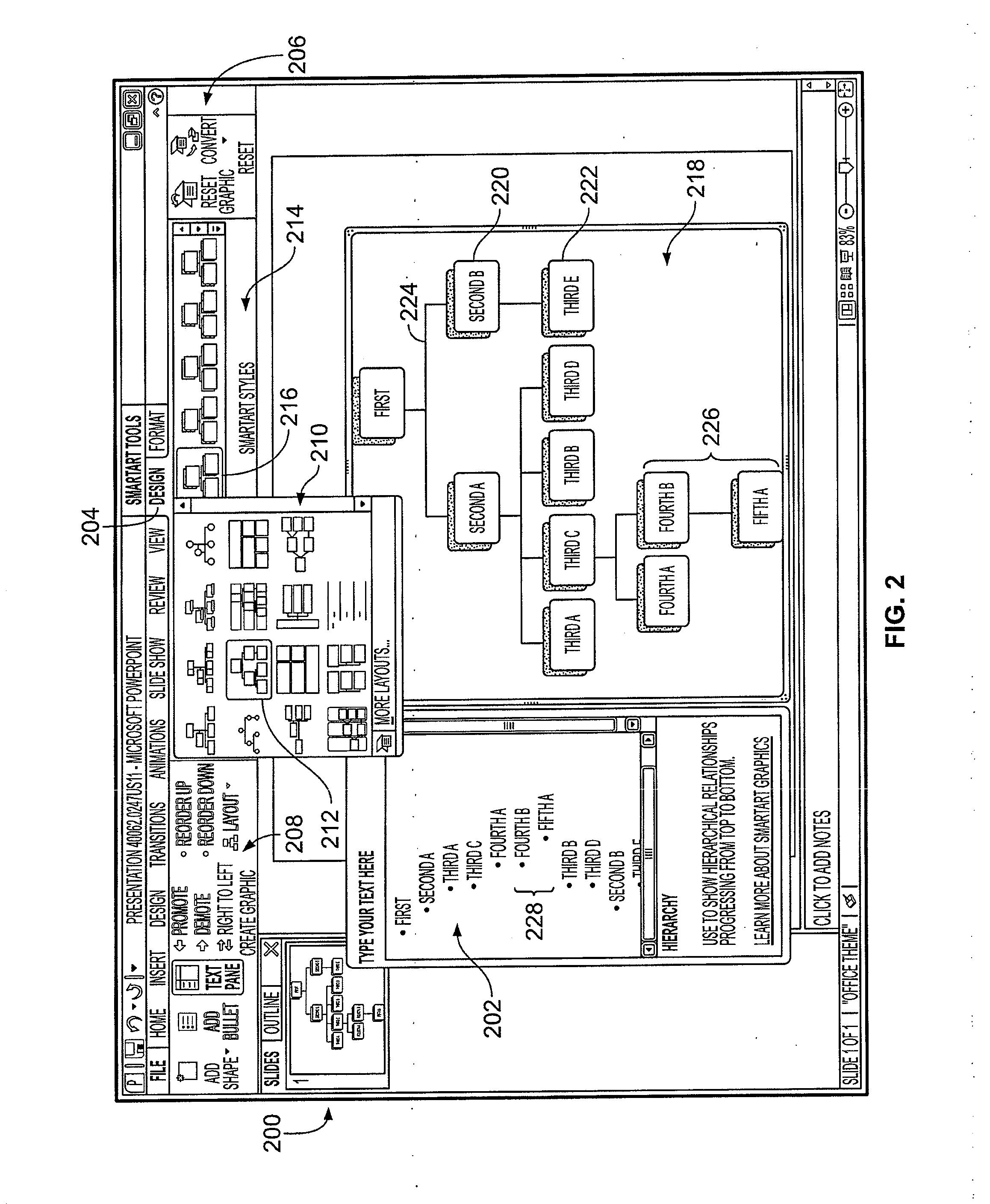 Reordering nodes in a hierarchical structure