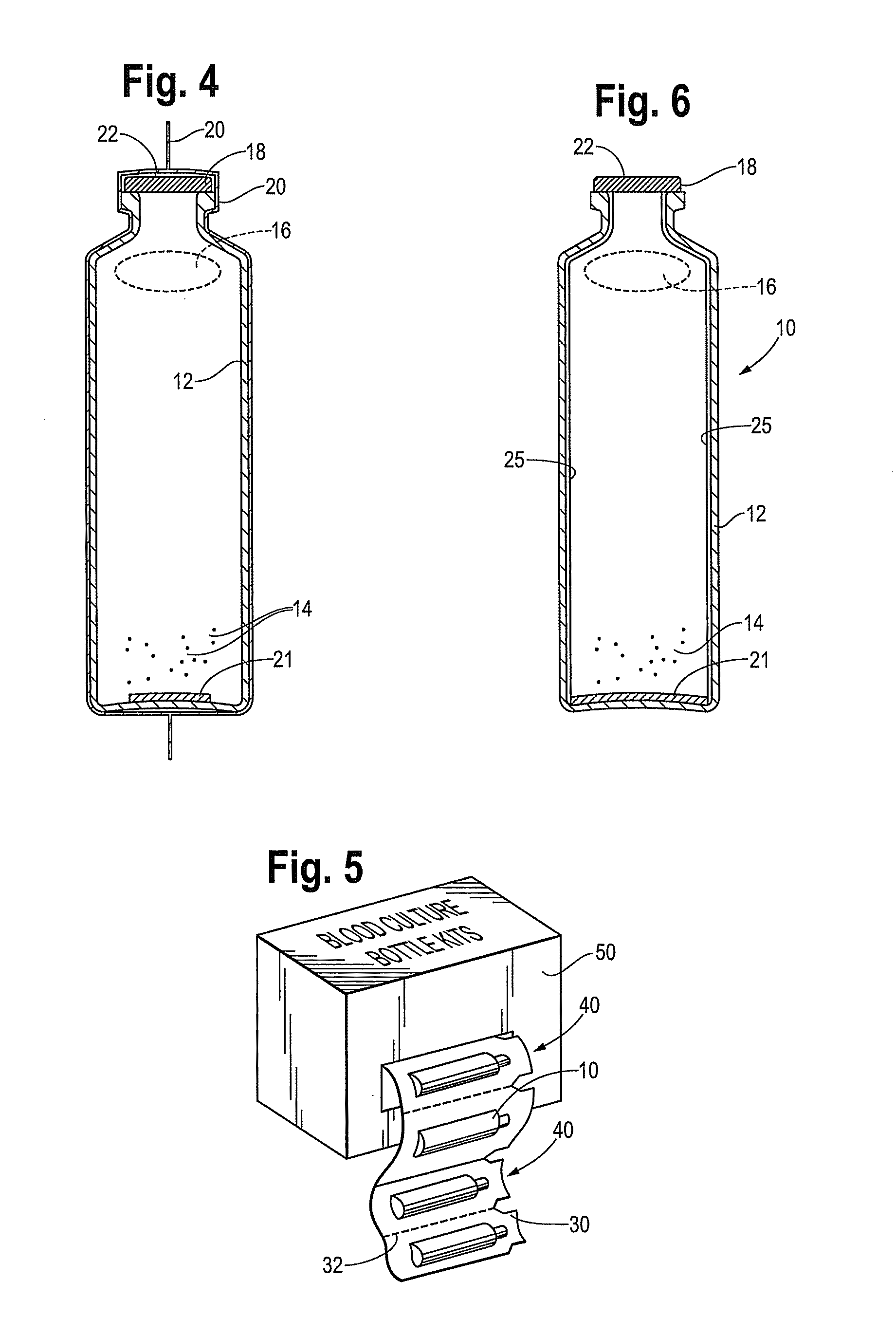 Single layer plastic test sample culture bottle