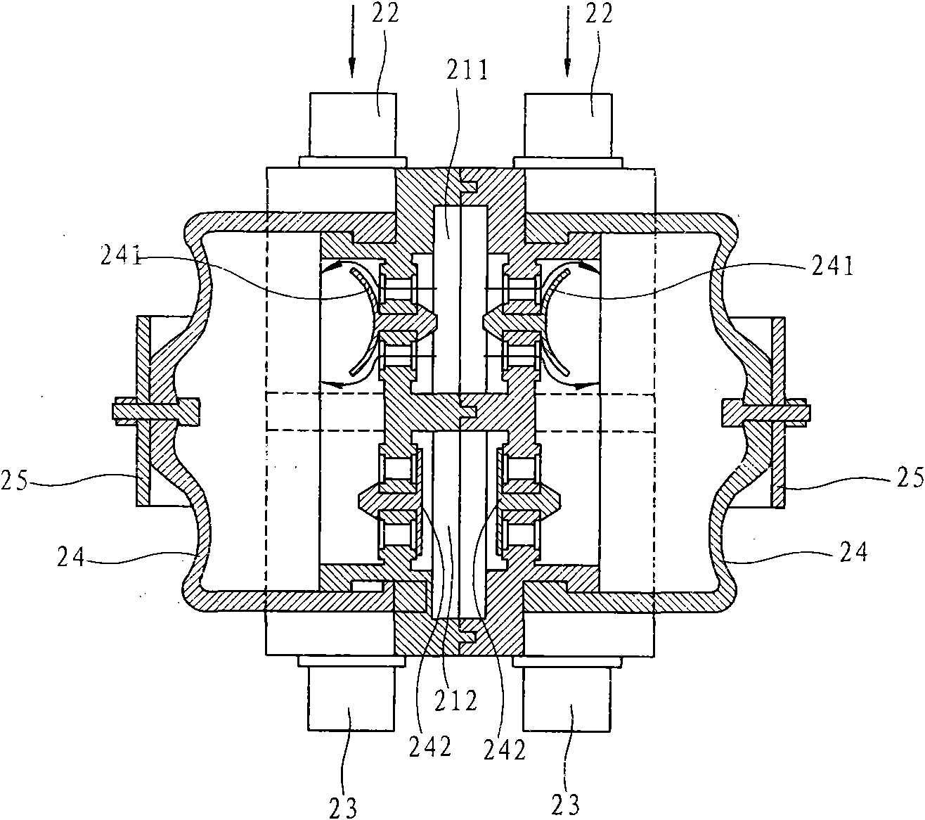 Electromagnetic pumping provided with frequency-conversion circuit