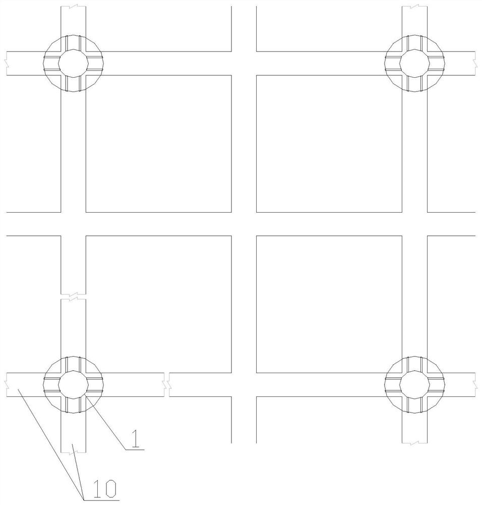 High and large space profile steel-concrete structure roof construction formwork system and method