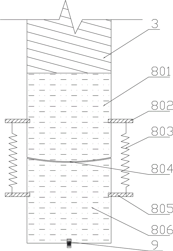 Device and method achieving triaxial shear tests of samples of different sizes