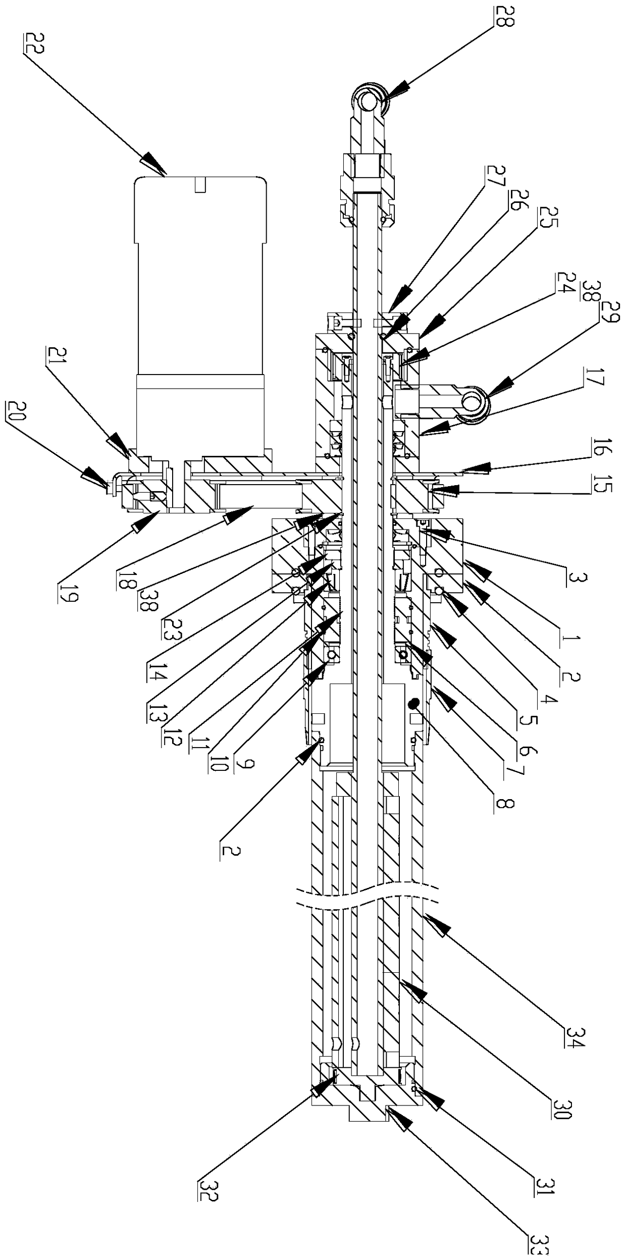 Novel rotary magnetic control circular column arc target device