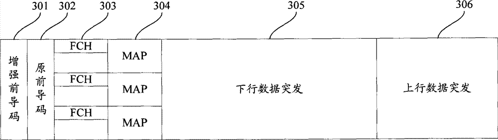 Lead code sending and receiving method for wideband wireless communication system