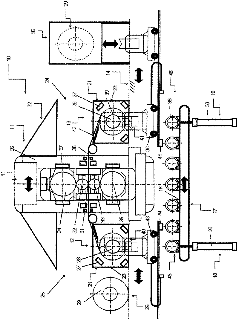 Final roller device and method for producing a magnesium strip in same