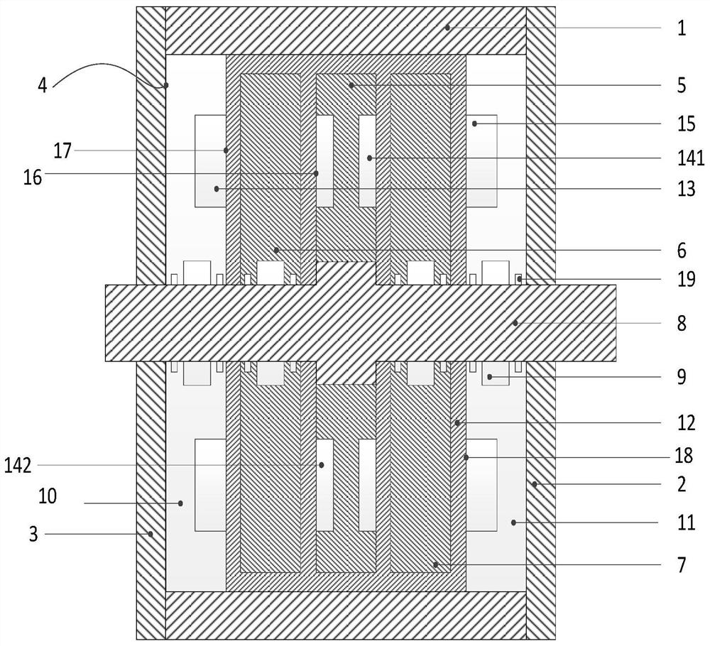 A magnetorheological multi-stage adjustable inertial capacitance variable damping device