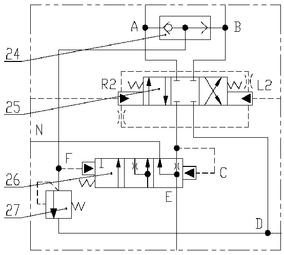 Engineering machinery brake steering system