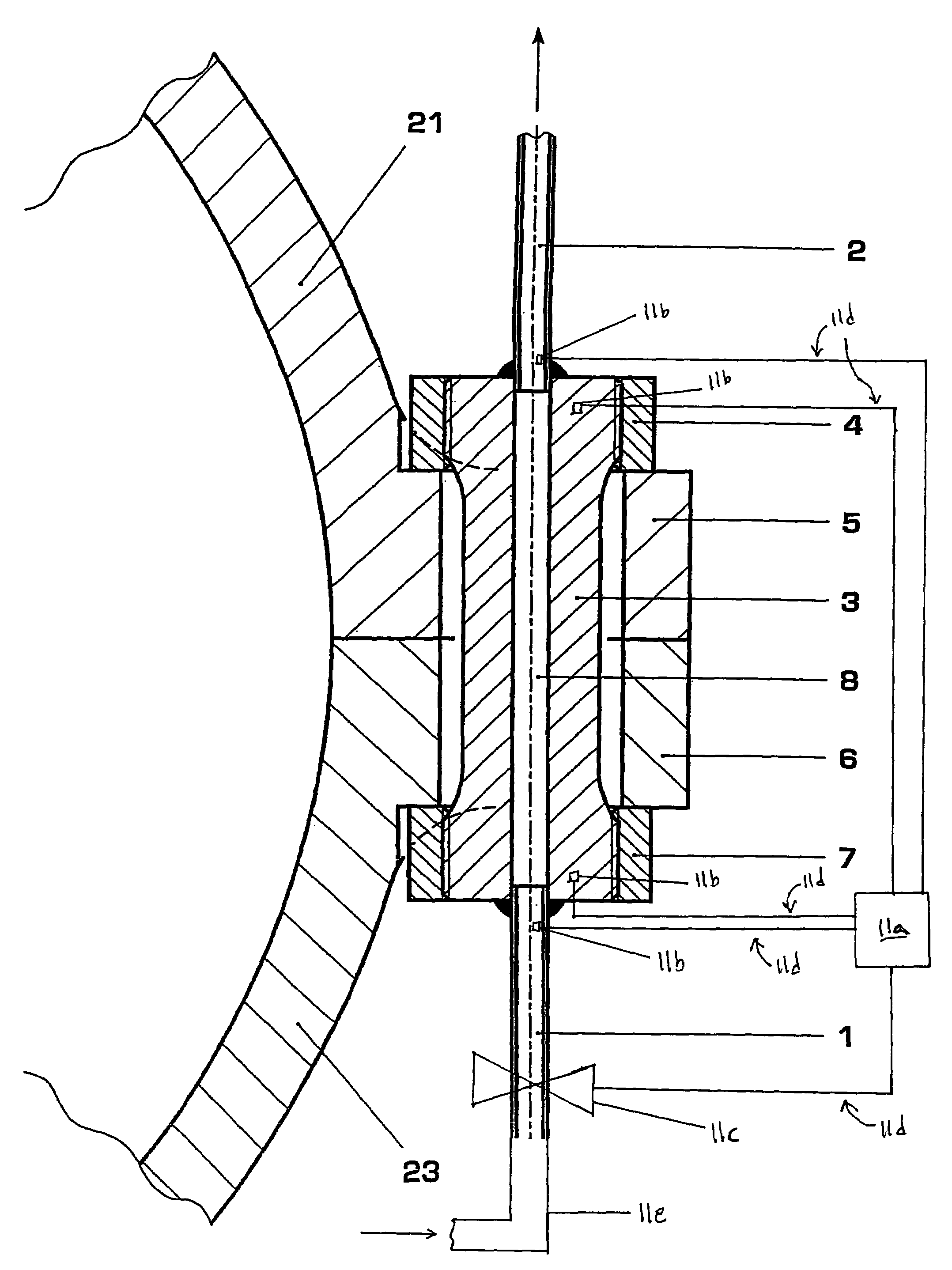 Flange bolt for turbines