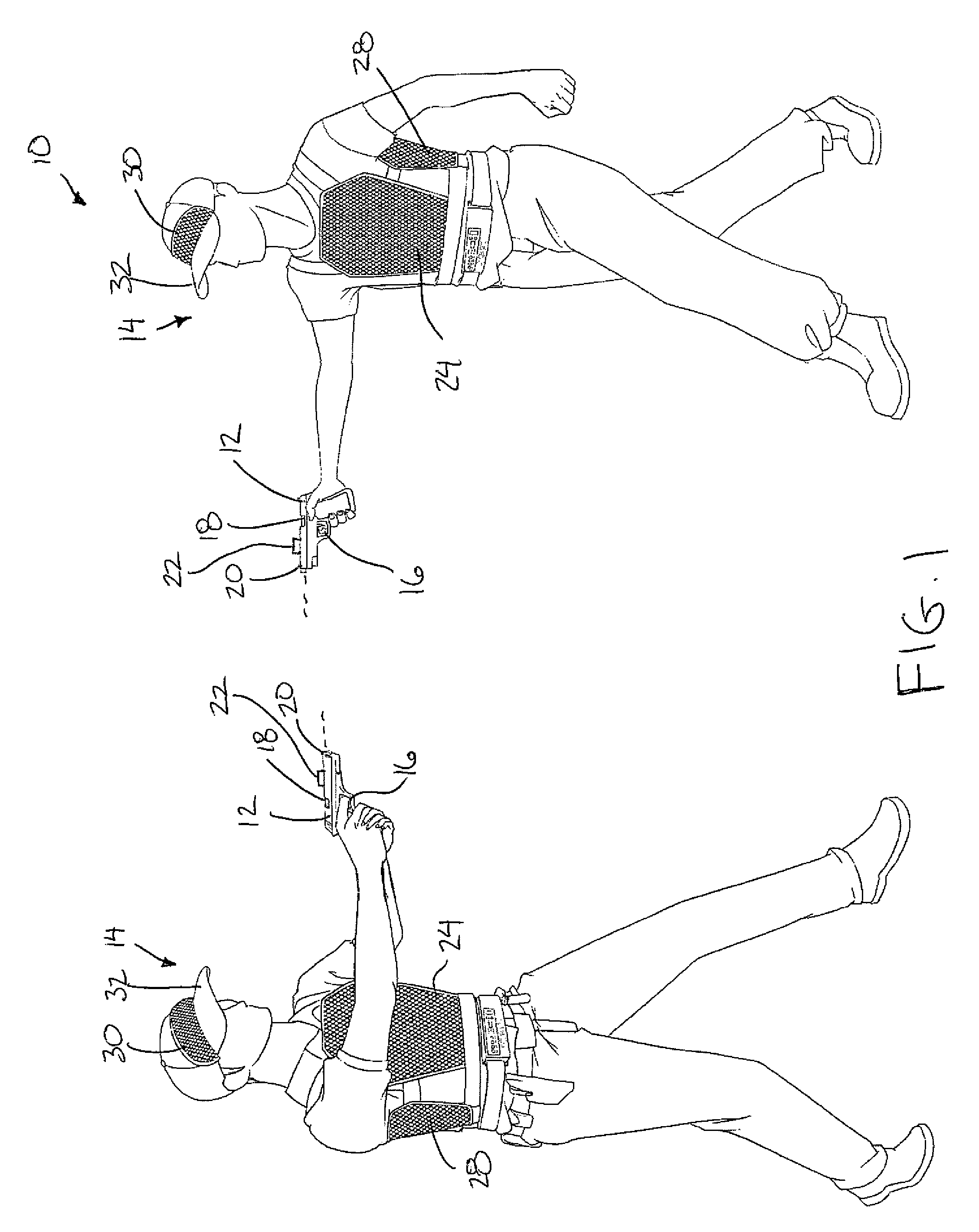 Target device for determining received hits in a light based weapons simulation system