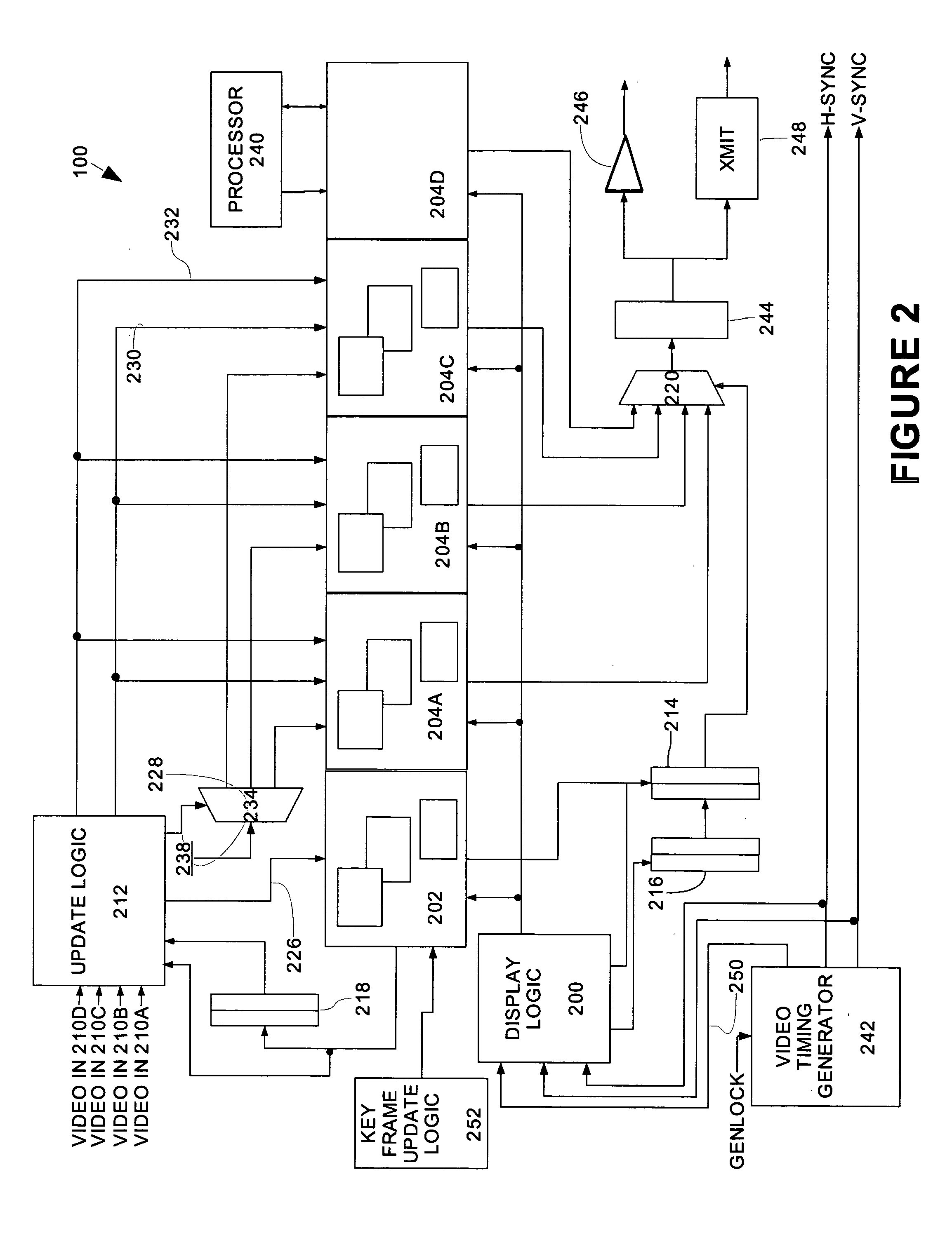 Compositing multiple full-motion video streams for display on a video monitor