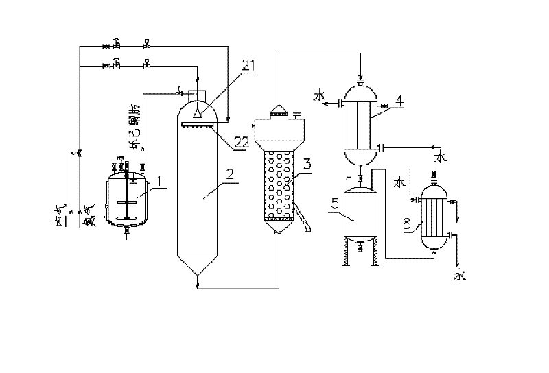 Gasification system for preparing cyclohexanone oxime in caprolactam by Beckmann gas phase rearrangement