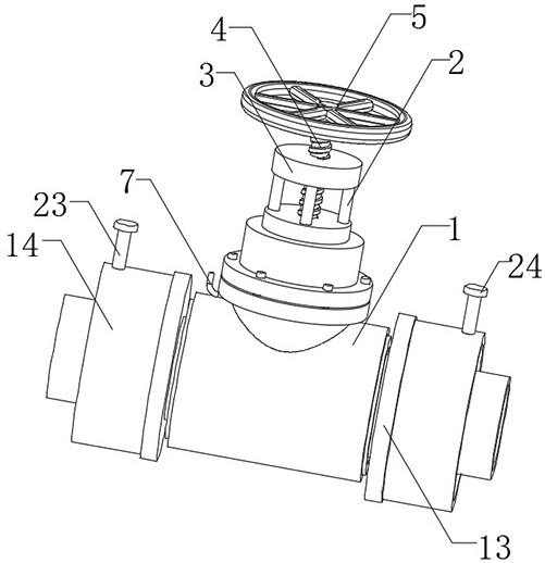 Special blow-down valve for environment-friendly sewage treatment engineering