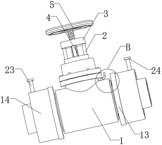 Special blow-down valve for environment-friendly sewage treatment engineering