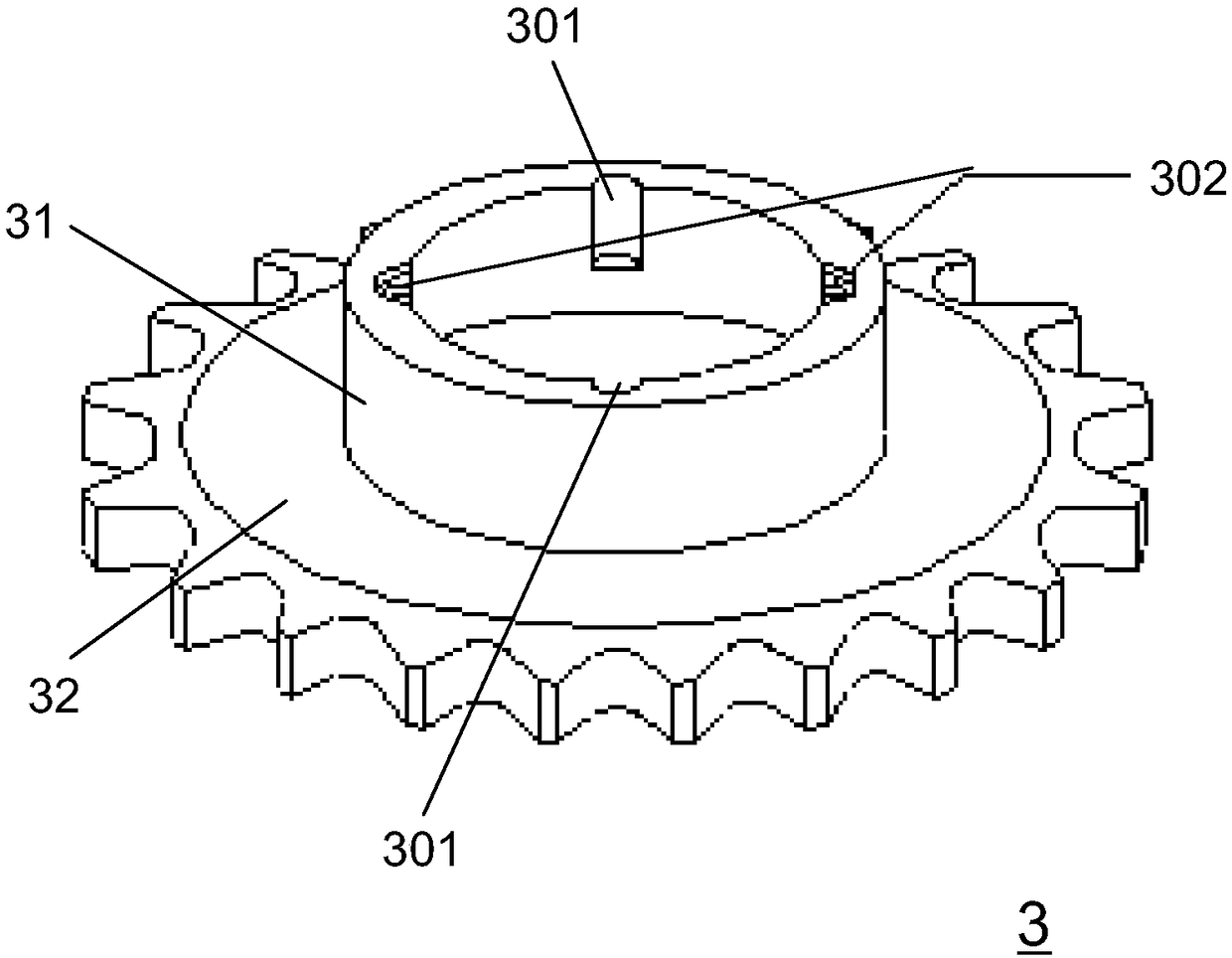 Self-locking chain wheel and self-locking method thereof