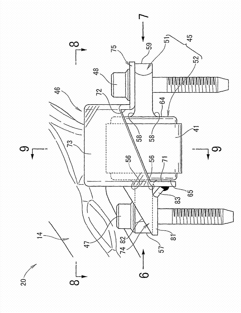 Suspension arm attachment structure