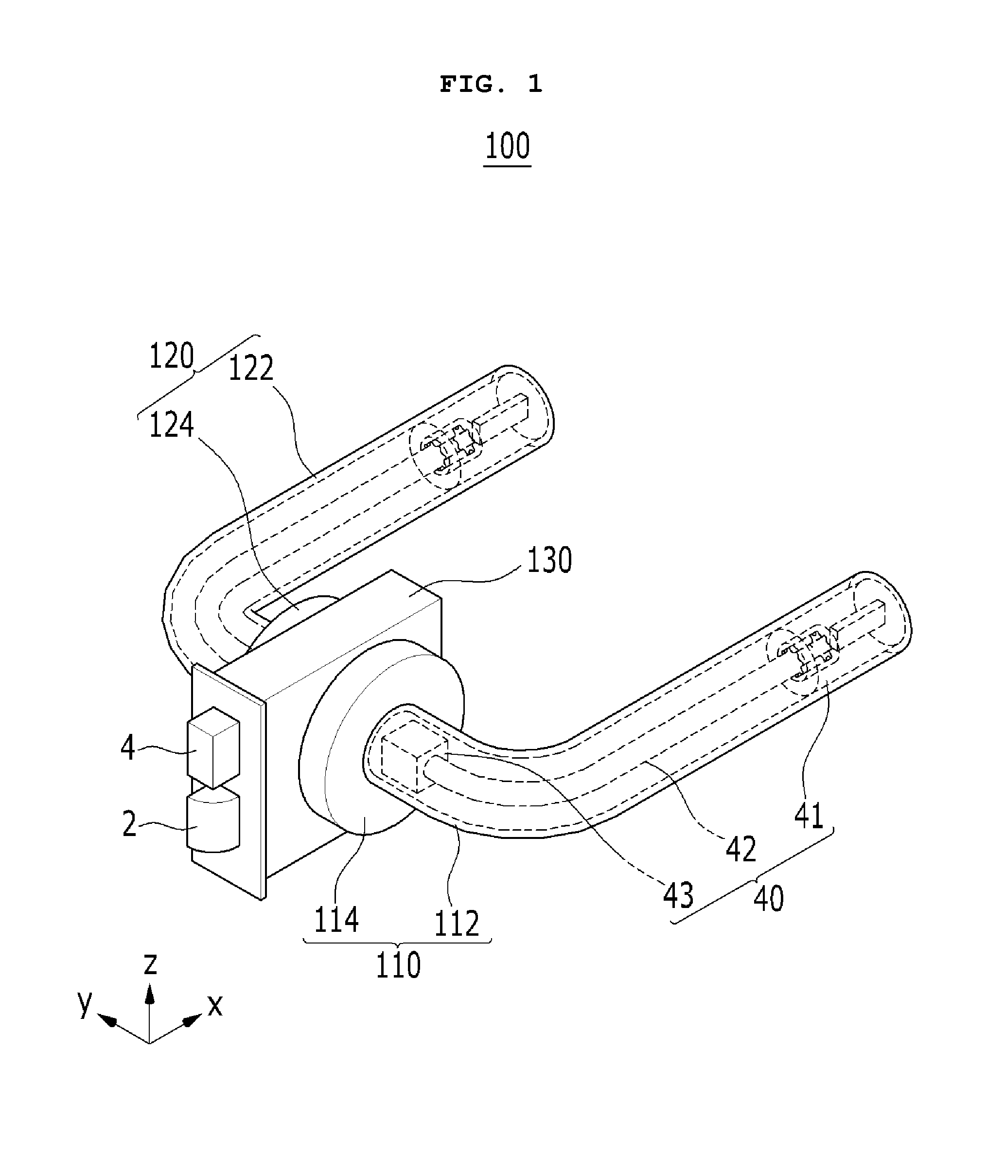 Lever type handle and lock assembly for the same