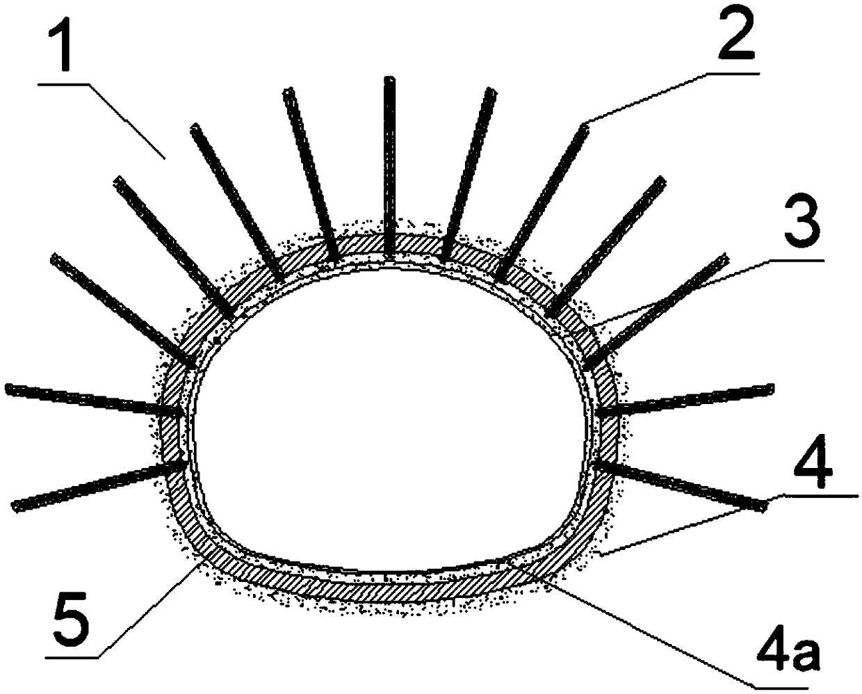 Environment-friendly durable monolayer lining structure applicable to soft surrounding rock tunnel