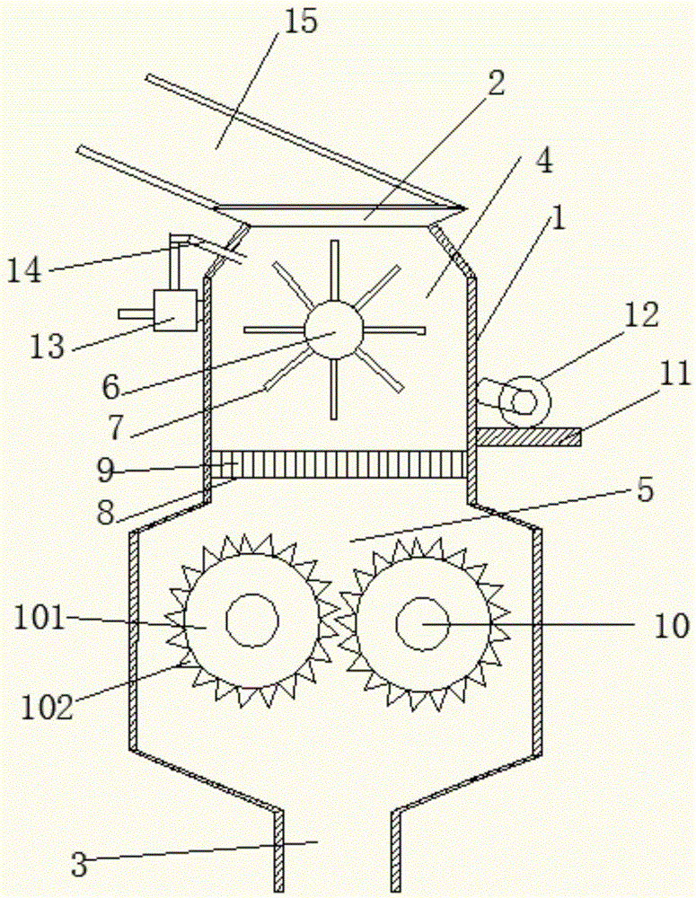 Coal mine crushing device