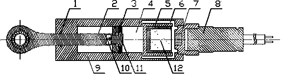 Gunpowder actuator unlocking device