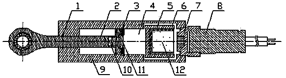 Gunpowder actuator unlocking device