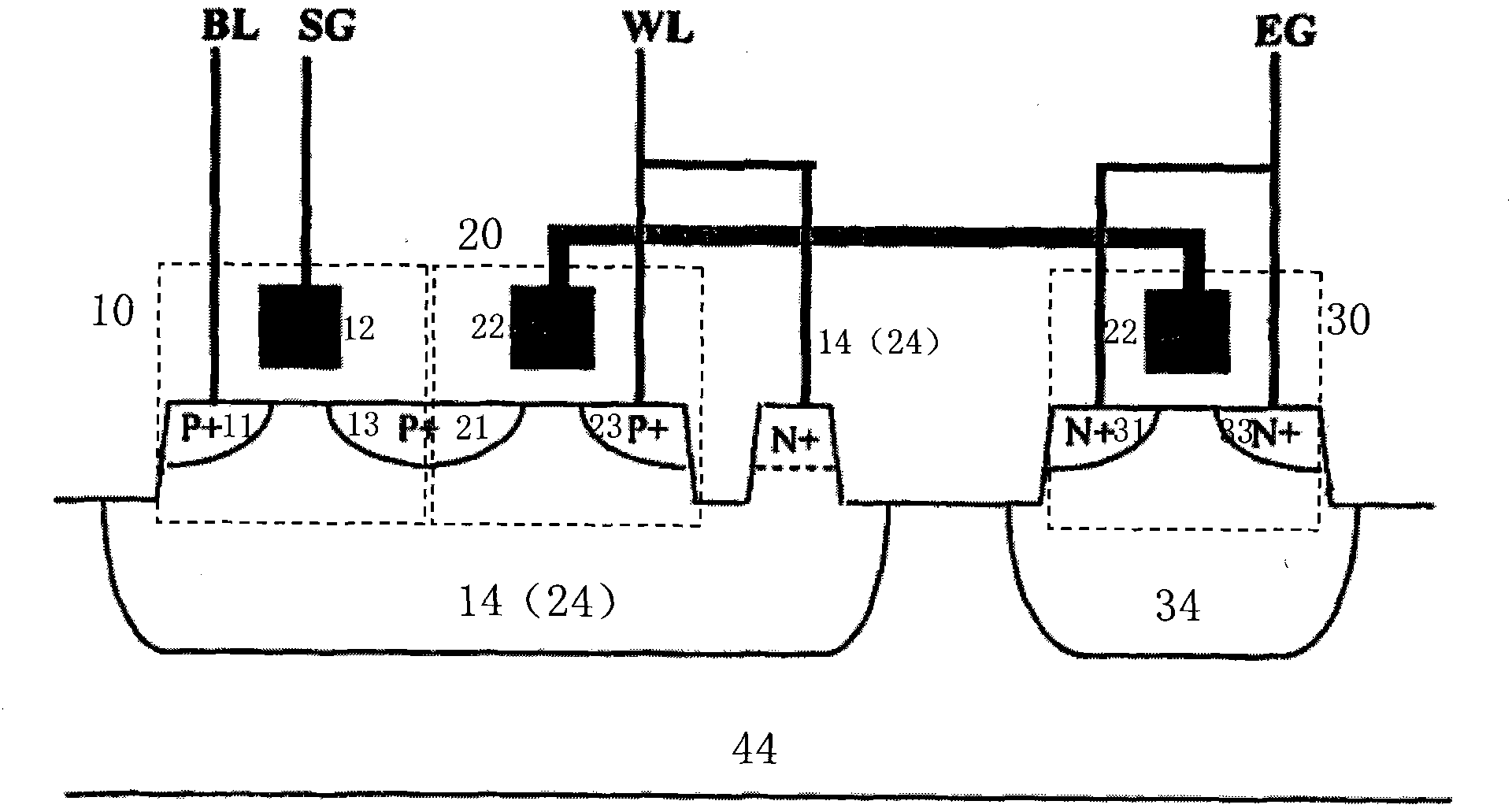 Unit structure of multi-time programmable (MTP) device