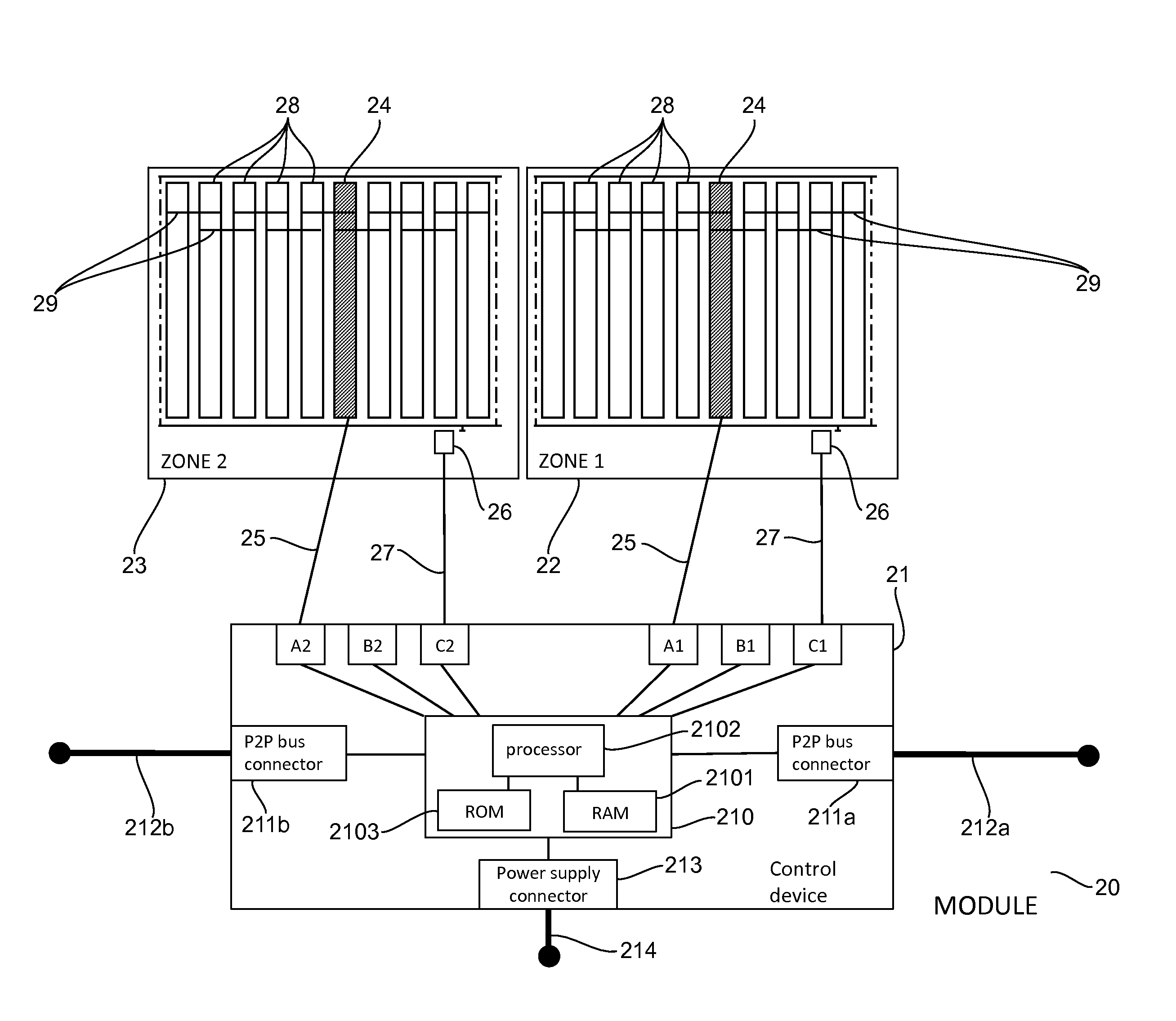 Modular conveyor system and corresponding method