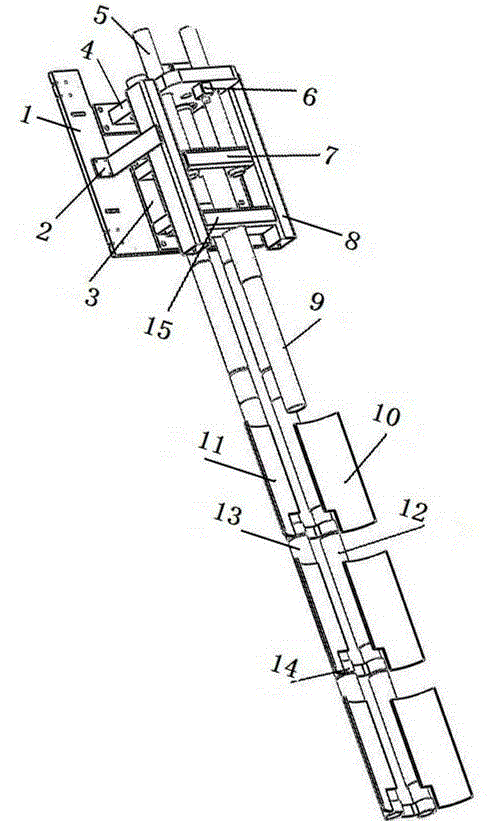 Gripping device and method for high-level sarong to load and unload yarn rolls