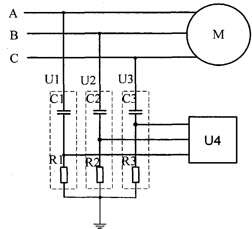 Insulation state monitoring device for high-voltage motor for mine main ventilator