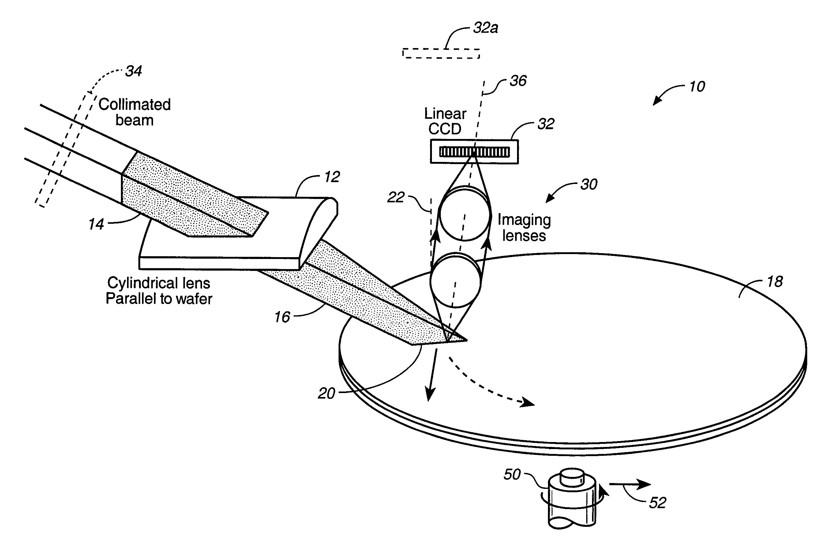 System for detecting anomalies and/or features of a surface