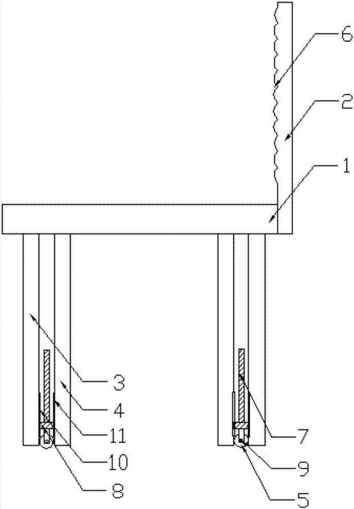 Simple, portable and multifunctional bench used for elementary school student