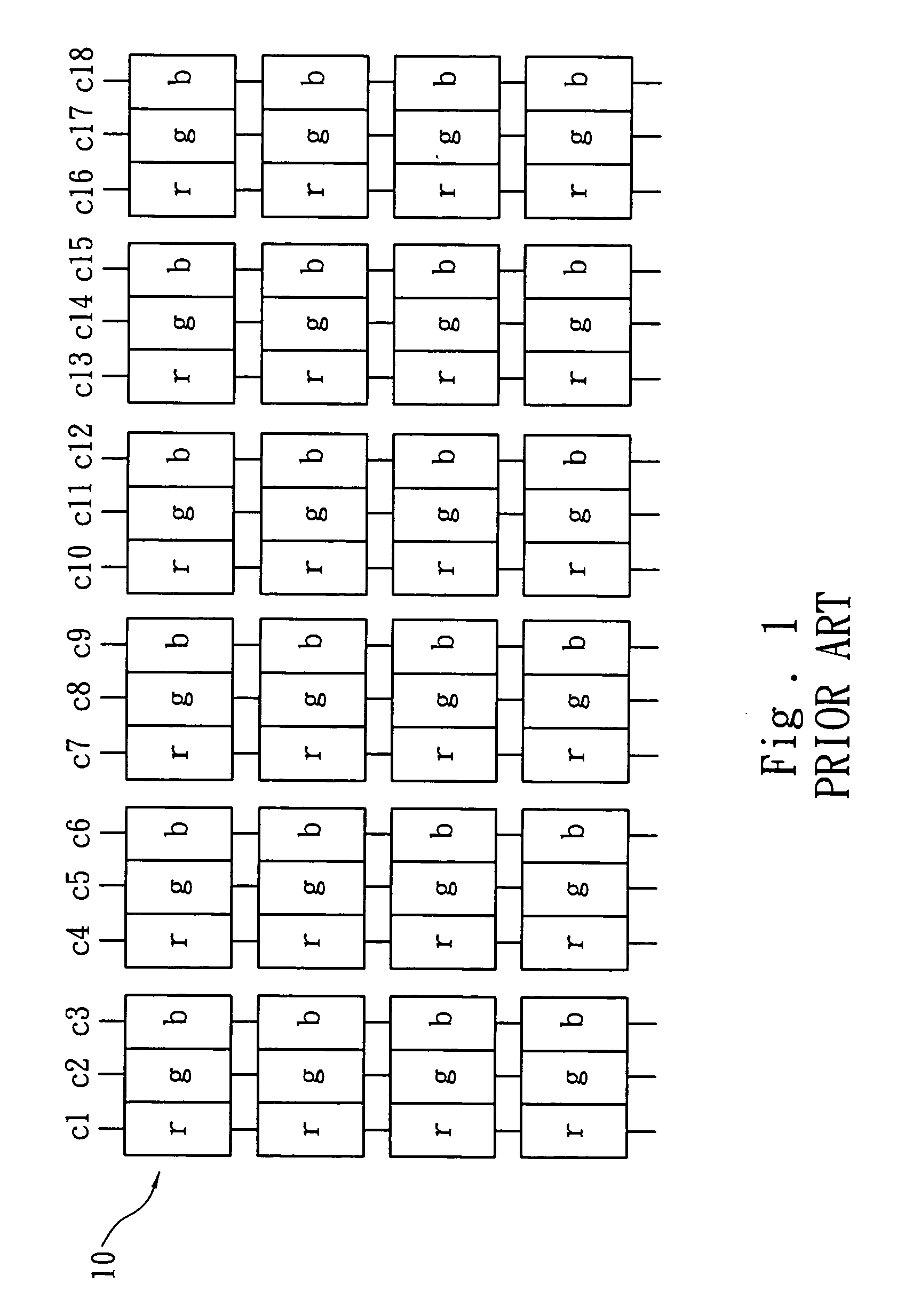 Shared pixels rendering display