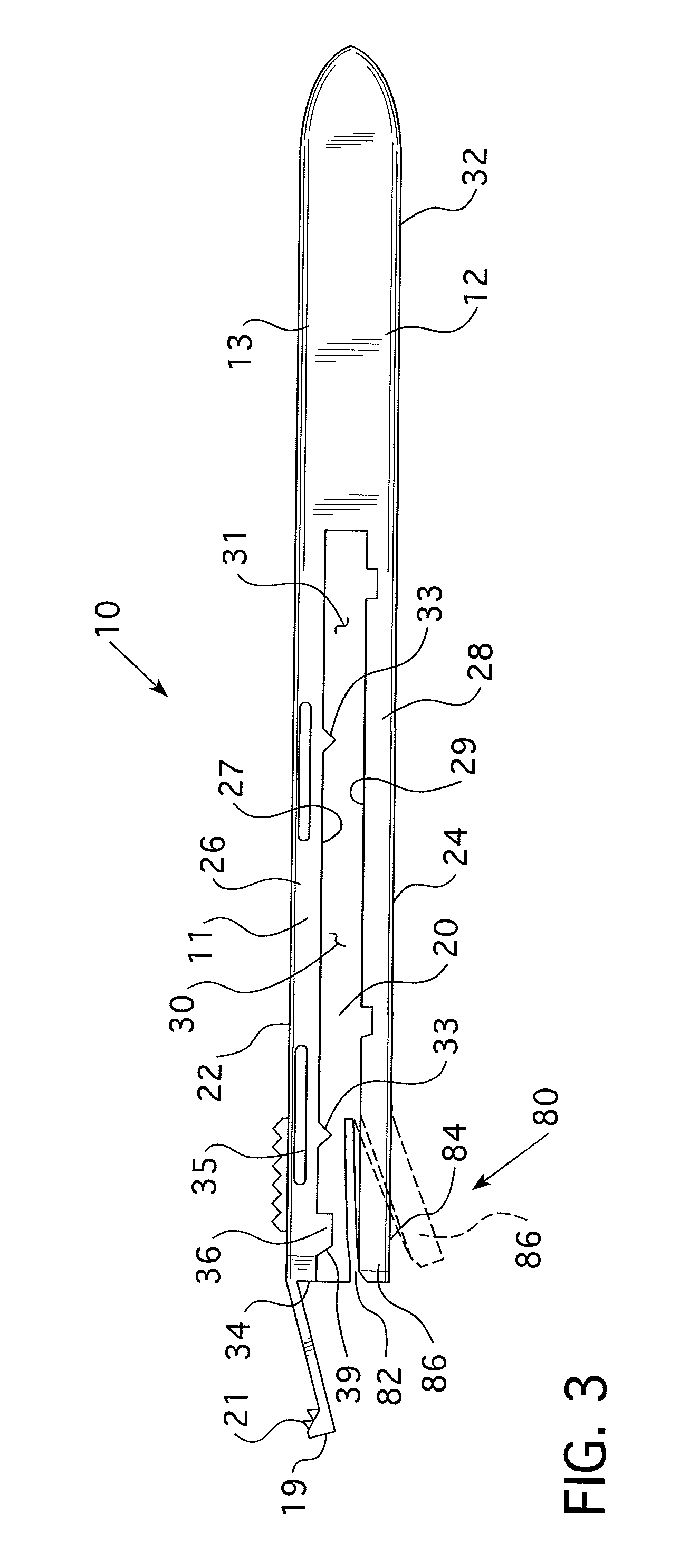 Scalpel with removable blade assembly