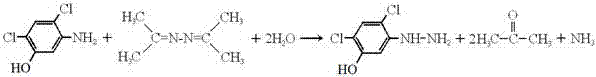 Synthetic process of 2,4-dichloro-5-hydroxyl phenyl hydrazine