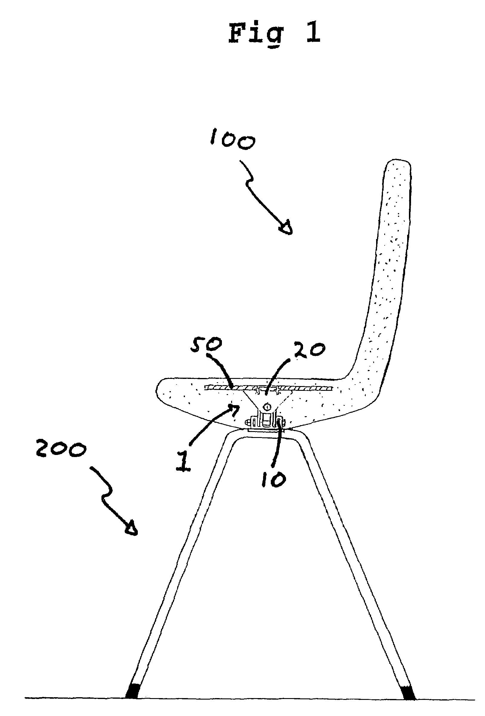 Mobile joint suitable for a sitting device