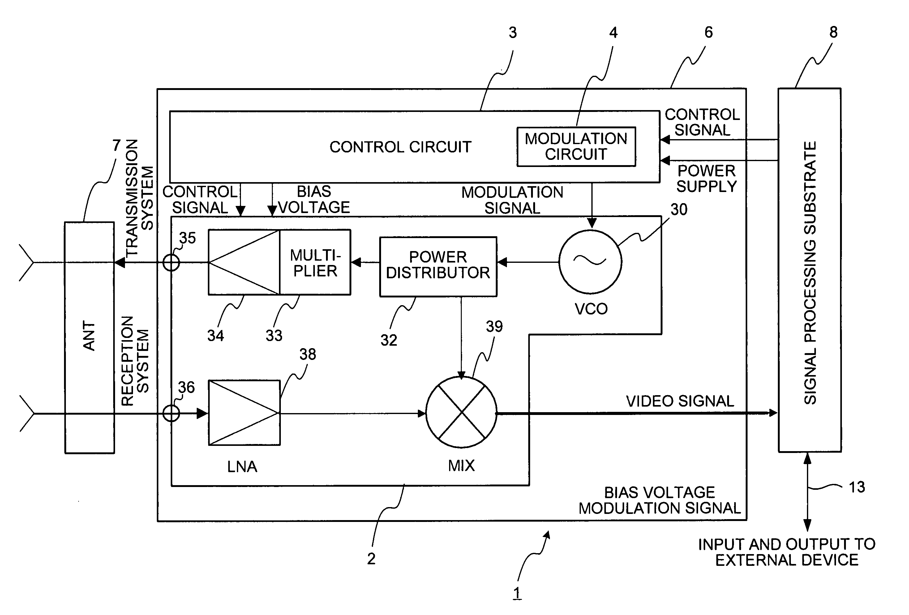 High frequency package, transmitting and receiving module and wireless equipment