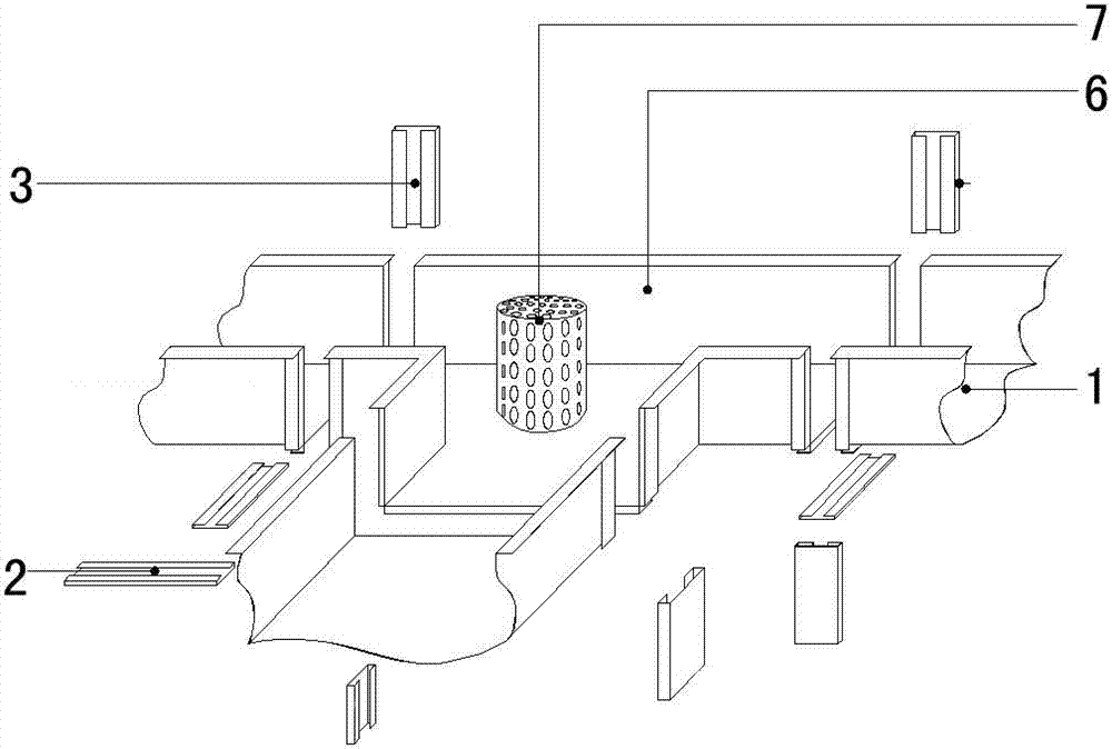 Non-welding assembly type finished open ditch