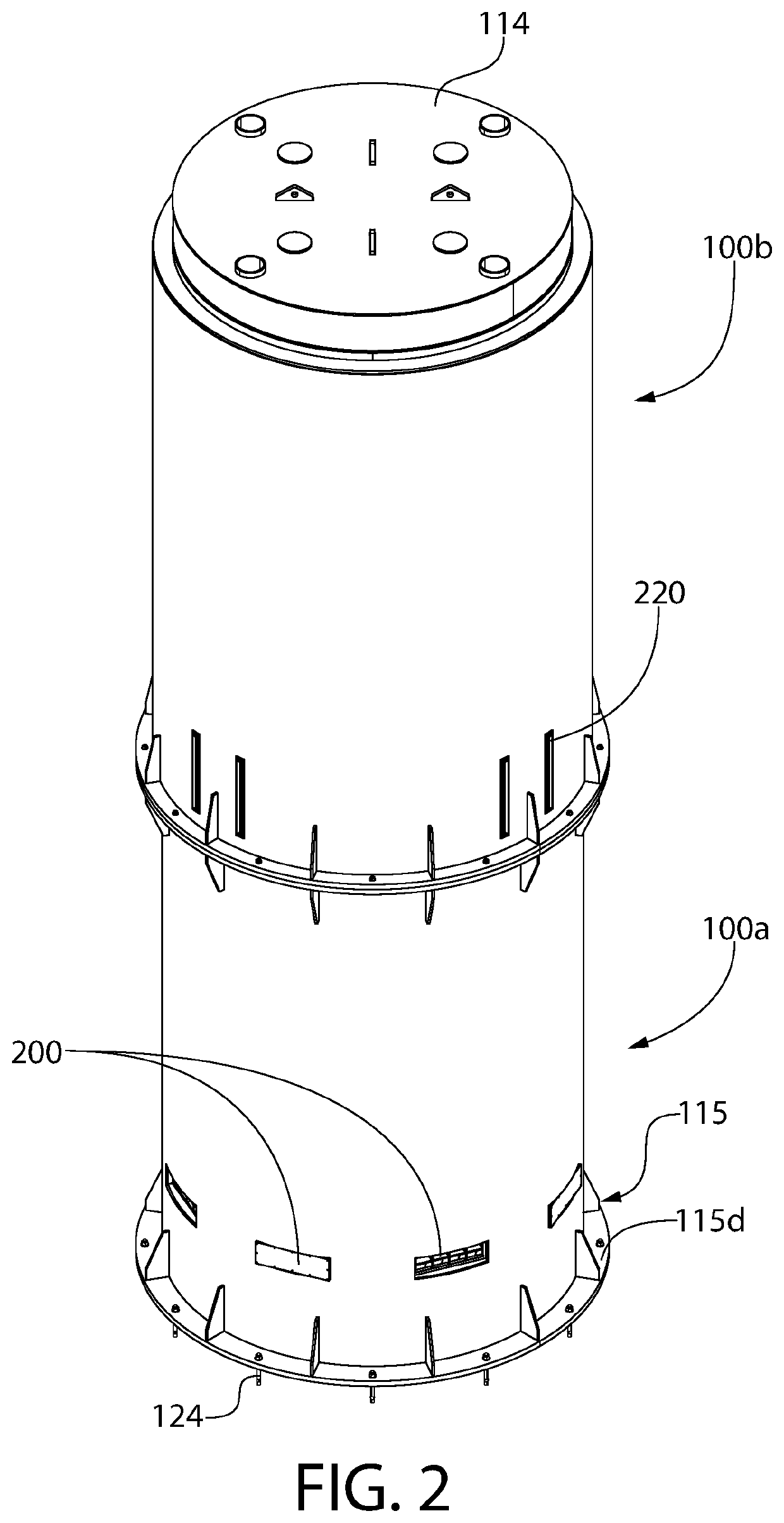 Stackable nuclear waste storage system