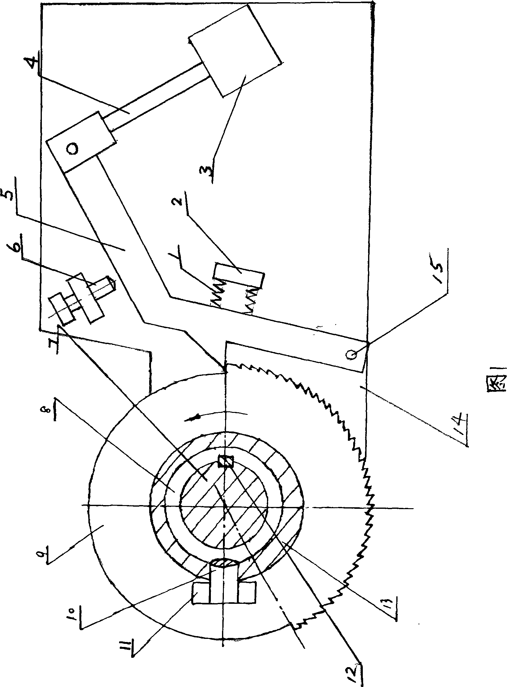 Push-out type emergency braking device