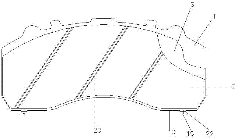 A heat-dissipating brake pad