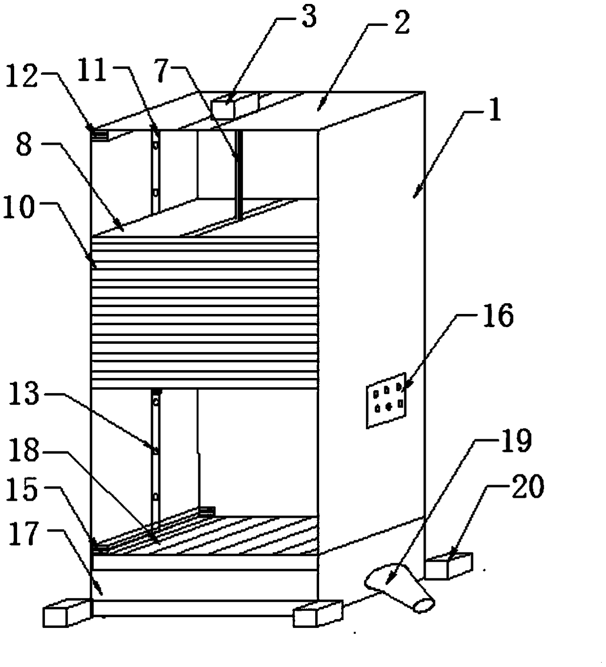 A construction material elevator