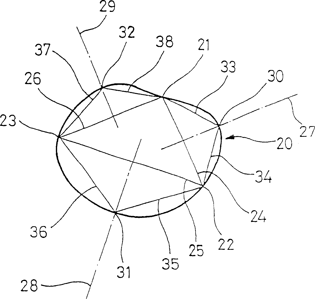 Semiautomatic segmentation method for estimating three-D volumes