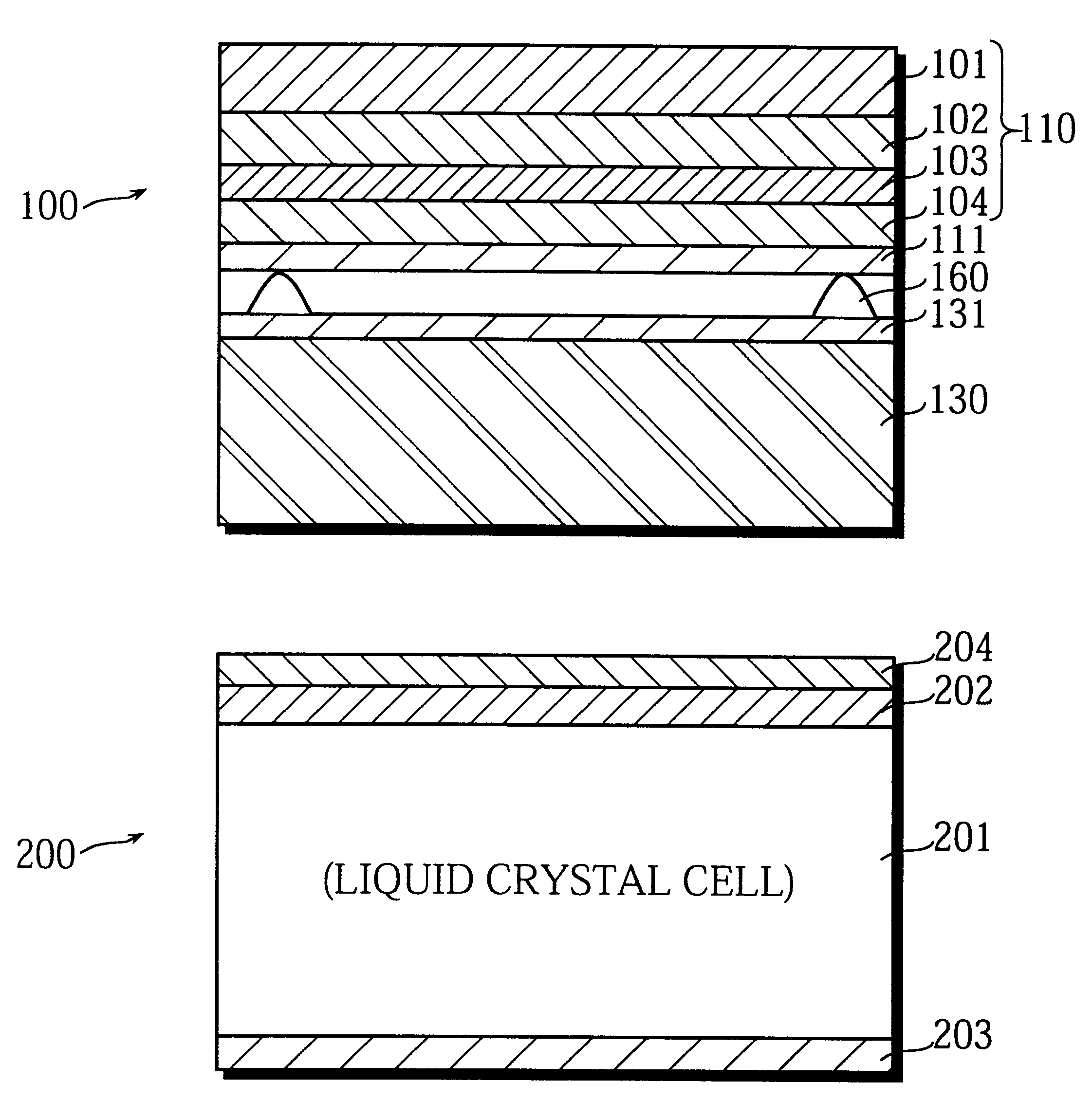 Glare-resistant touch panel