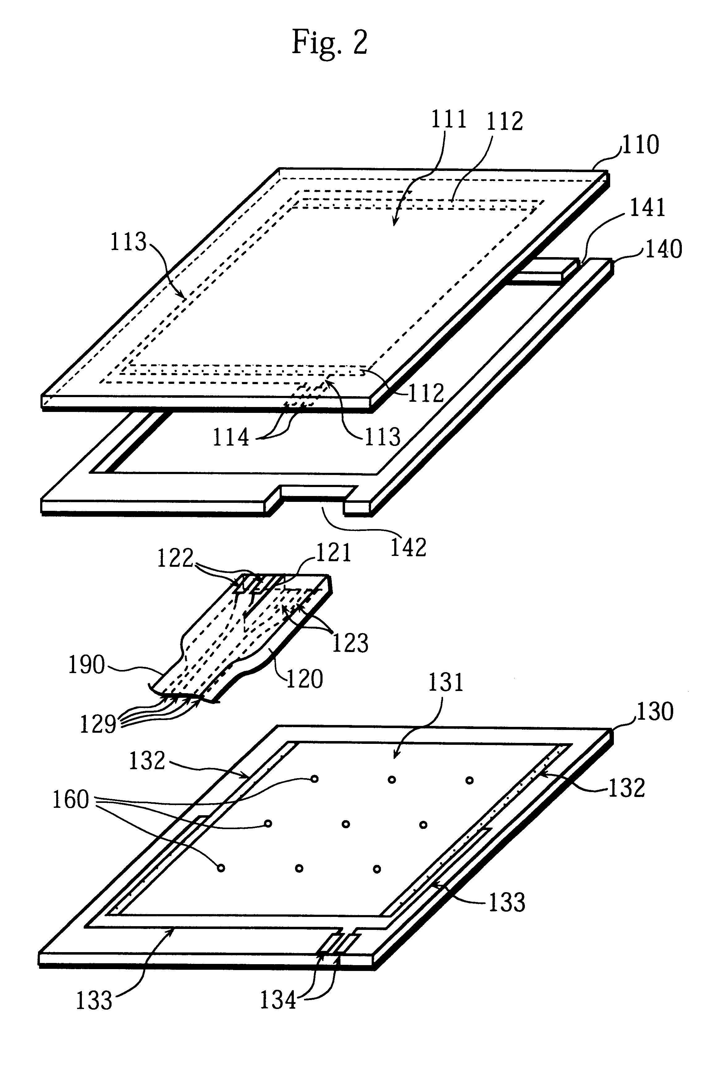 Glare-resistant touch panel