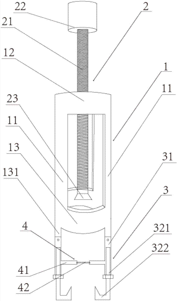 Drawing-type ring-network-cabinet-cable T-type head disassembling device