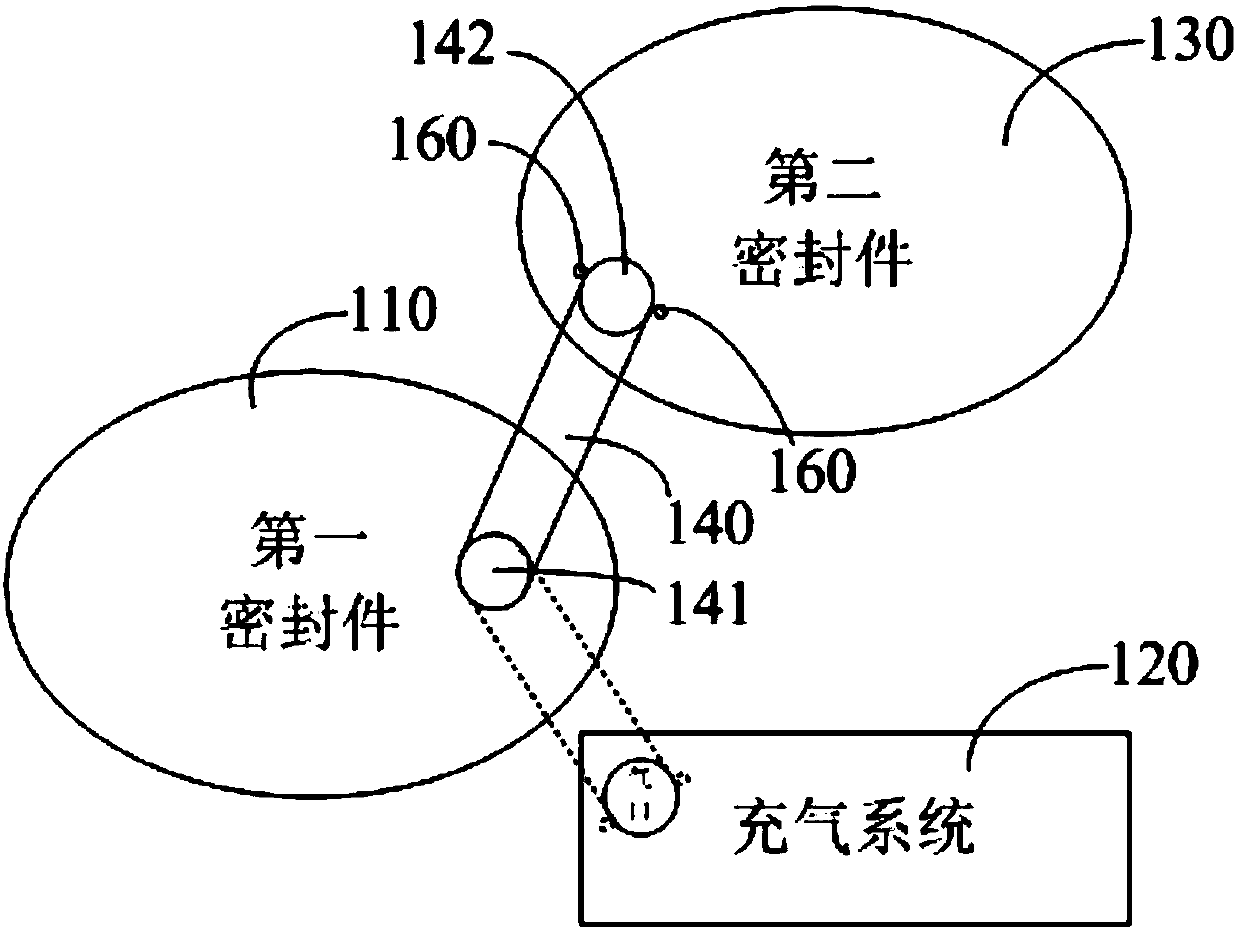 Measurement device and method for volume of sealing part