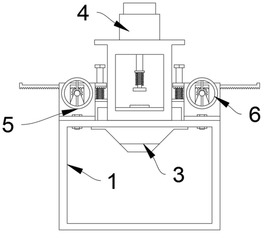 Stamping device for automobile chassis part production