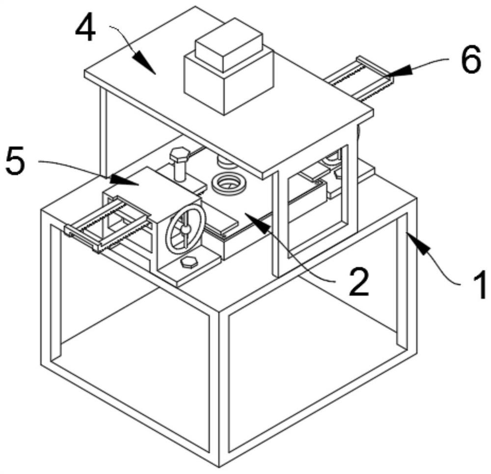 Stamping device for automobile chassis part production