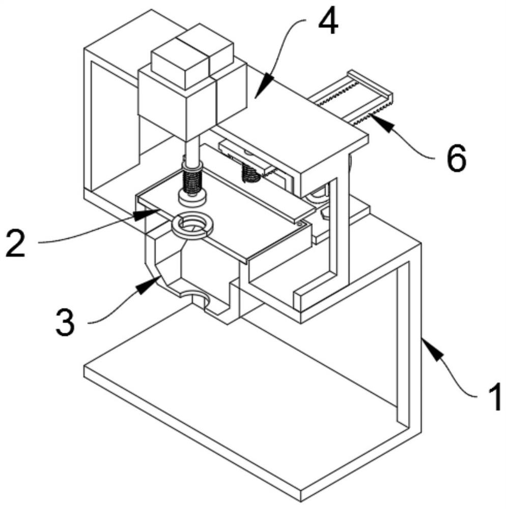 Stamping device for automobile chassis part production