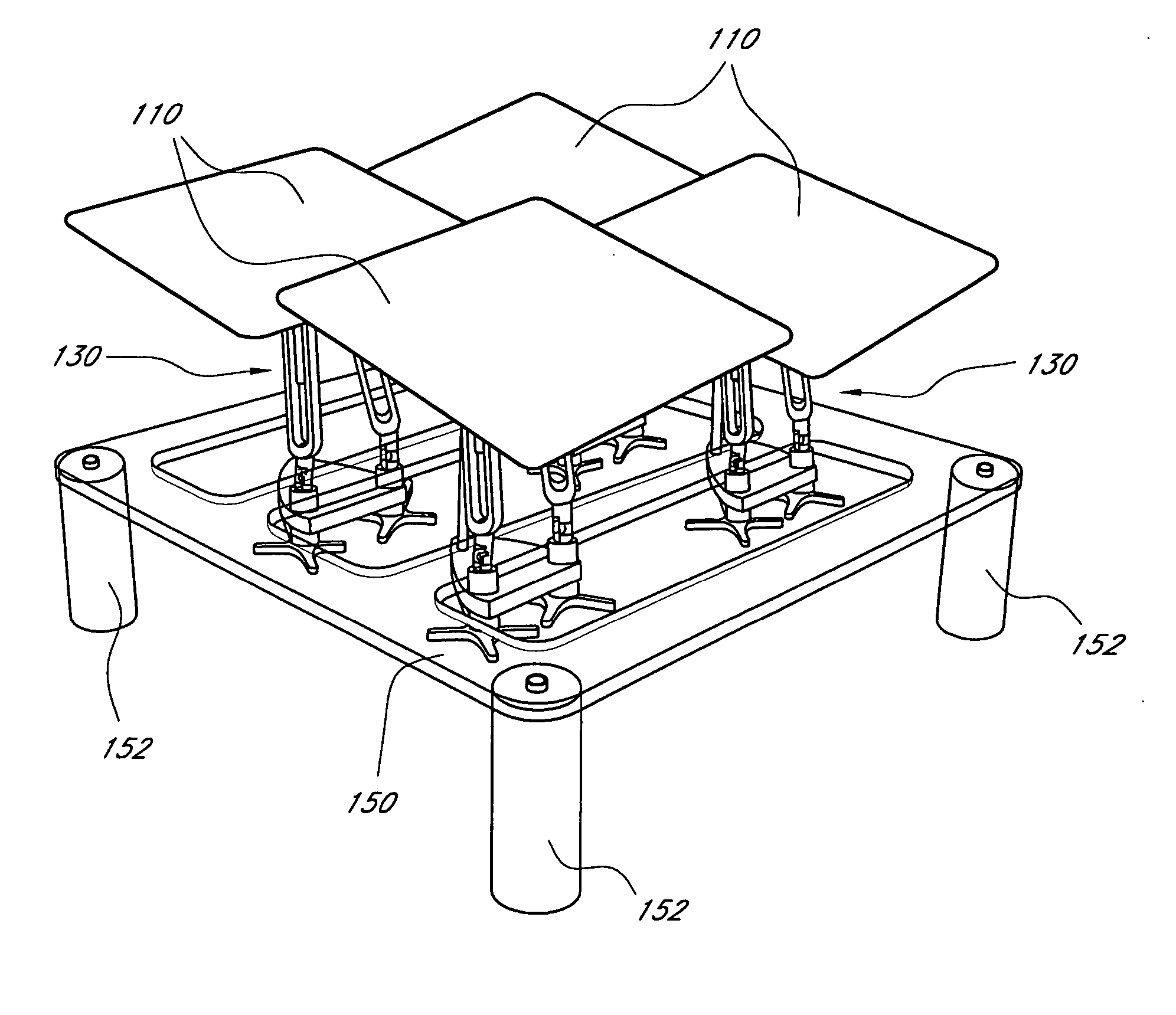 Solar concentrator array with grouped adjustable elements