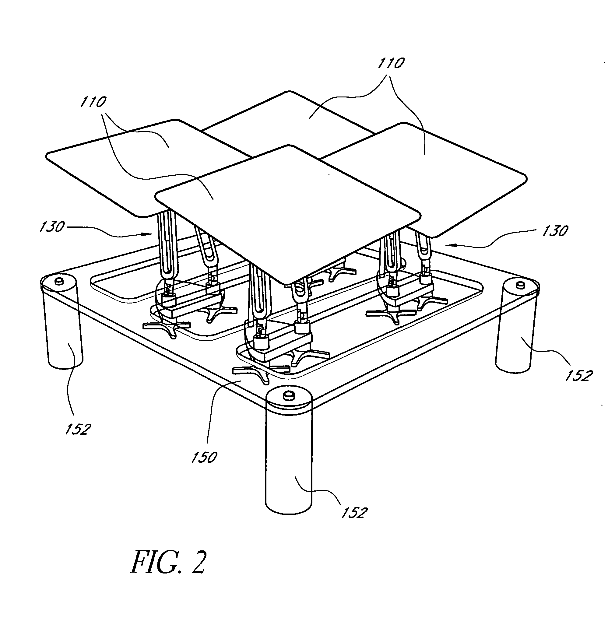 Solar concentrator array with grouped adjustable elements