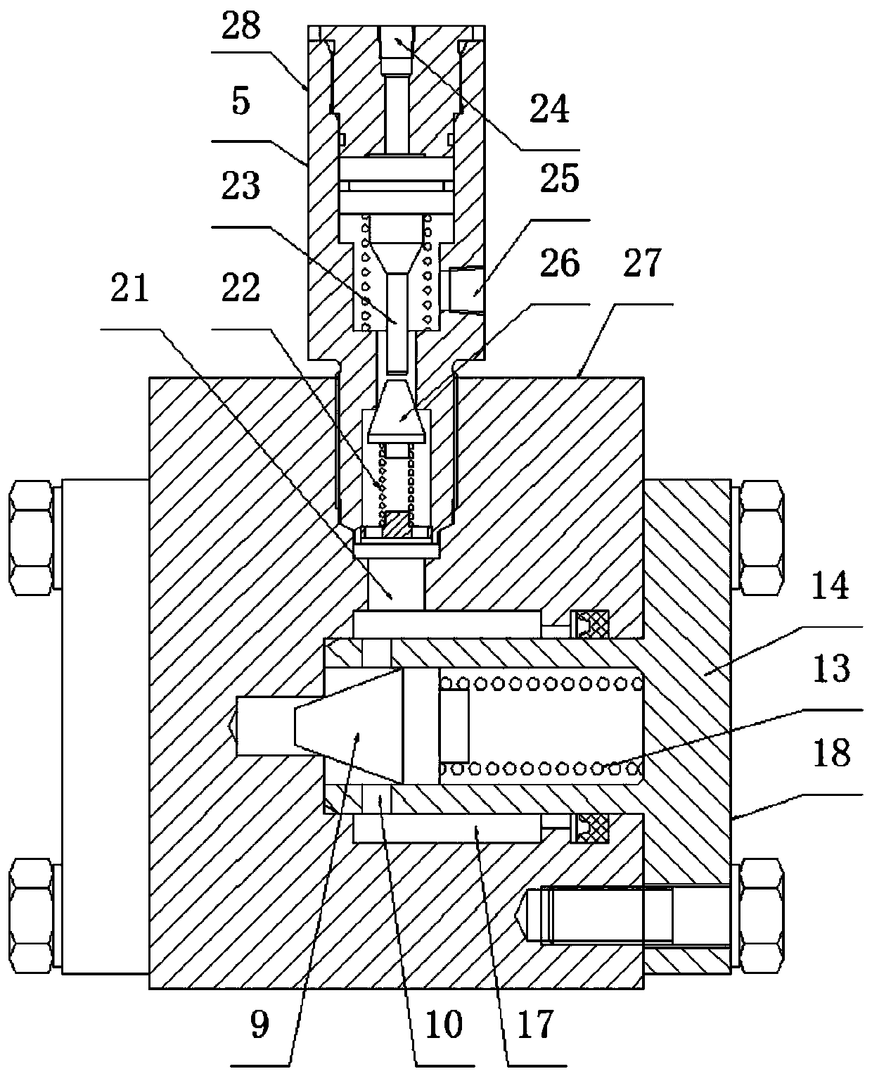 Ultra-high pressure unloading valve